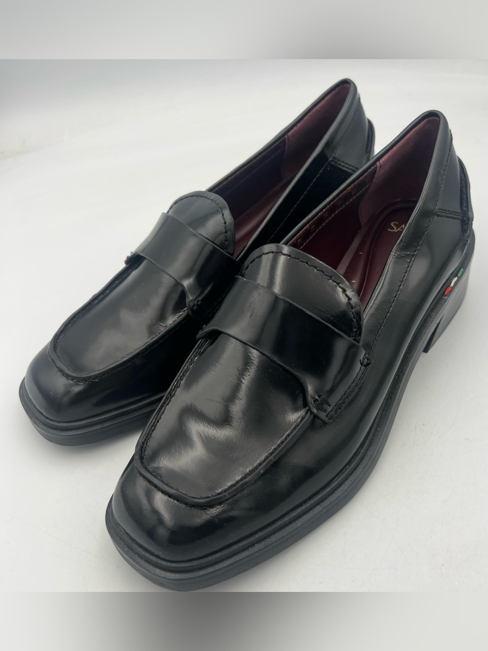 Franco Sarto Women's Gabriella Slip On Leather Loafer Black size US 7M EU37 NEW - Picture 5 of 14